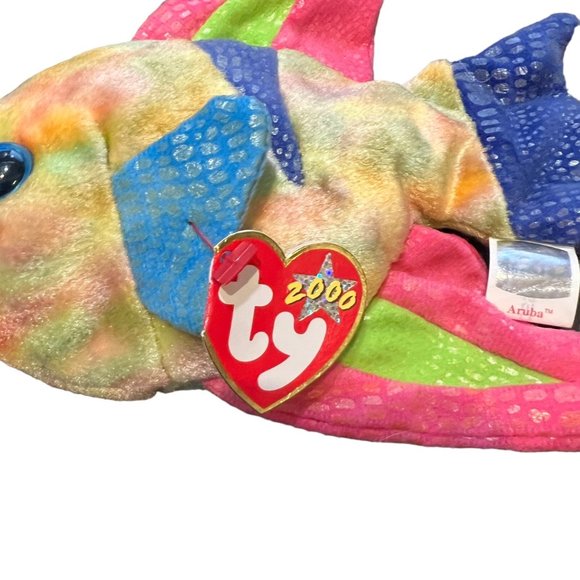 The Disney Store Dory TY Beanie Baby Aruba Angel Fish Finding Nemo Plush Set - Picture 5 of 6